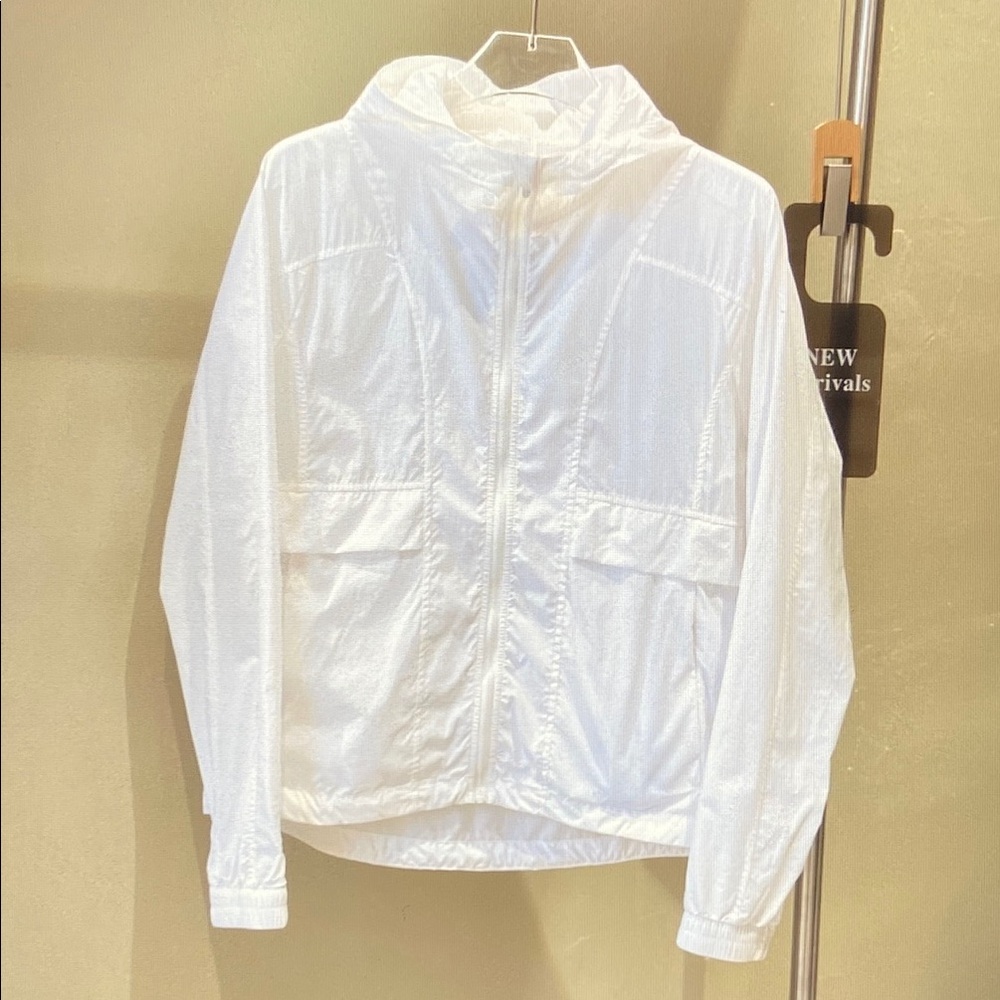 lululemon Hood Lite athletica White Lightweight Zip-Up Hoodie XS